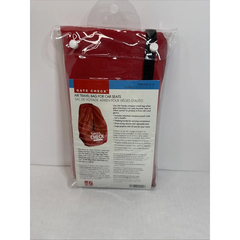 JL Childress Gate Check Bag‎ for Car Seats  Car Seat Protector Cover Red
